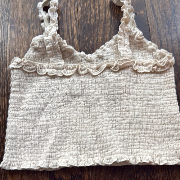 Katie J NYC Cream Ruffled Crop Top - Picture 4 of 7